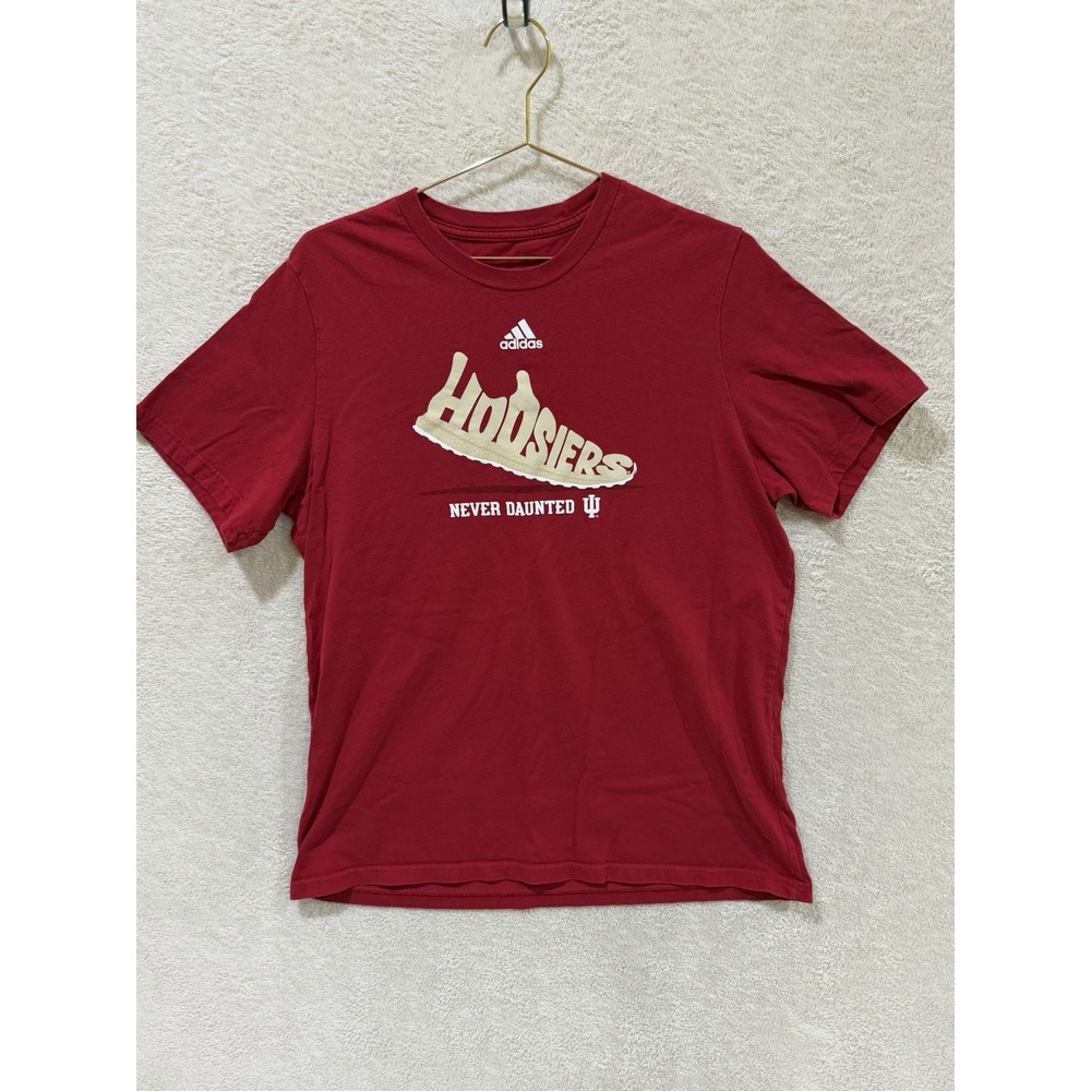Adidas Indiana University Hoosiers T-Shirt Adult XL Red Crew Neck IU NCAA Shoe